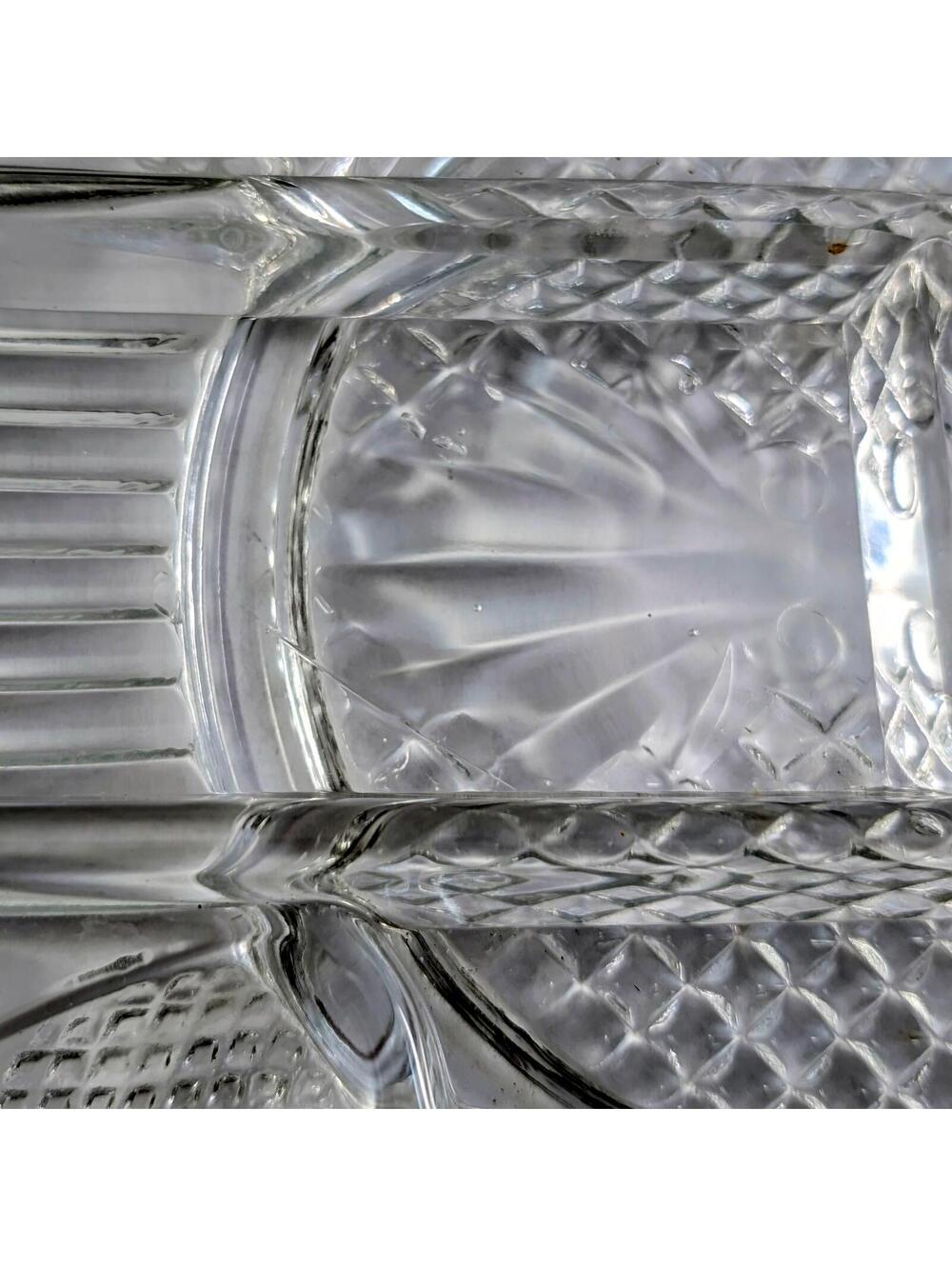 L.E. Smith 11' Clear Glass Deviled Egg Plate & Relish Tray - Picture 2 of 2